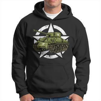 Sherman M4 World War 2 Army Tank Vintage Tank A Military Boy Hoodie - Thegiftio UK
