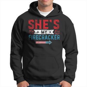 She's My Firecracker His And Hers 4Th July Matching Couples Hoodie - Monsterry AU