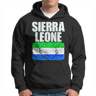 Sierra Leone Flag Map Emblem Hoodie - Monsterry AU