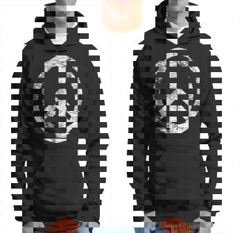 Signo De Paz Angustiado Retrointage Símbolo De La Paz Sudadera - Regaloses
