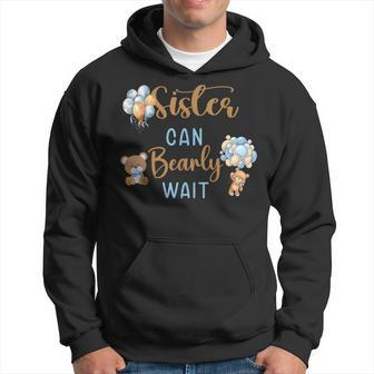 Sister Can Bearly Wait Gender Neutral Baby Shower Matching Hoodie - Thegiftio UK
