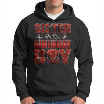Sister Of The Birthday Boy Spider Family Matching Hoodie - Seseable