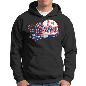 Sister Of Rookie 1St Birthday Baseball Theme Matching Party Hoodie - Seseable