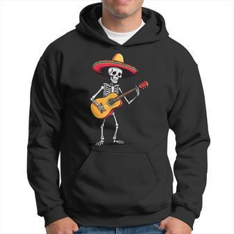 Skeleton Mexico Guitar Music Fiesta Cinco De Mayo Hoodie - Monsterry DE