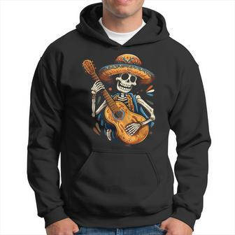 Skeleton Playing A Guitar Cinco De Mayo Music Lover Hoodie - Monsterry AU