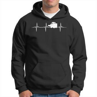 Skid Sr Heartbeat Love Construction Machinery Hoodie - Monsterry