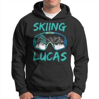 Skiing Lucas Winter Sports Ski Skier Hobby Hoodie - Seseable