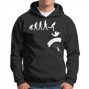 Skydiver Evolution Skydiving Parachuting Skydive Hoodie - Thegiftio UK
