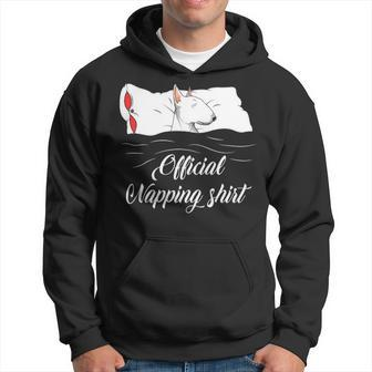 Sleeping Bull Terrier Pyjamas Dog Lover Official Napping Hoodie | Mazezy