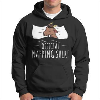 Sleeping Goat Lover Official Napping Hoodie | Mazezy