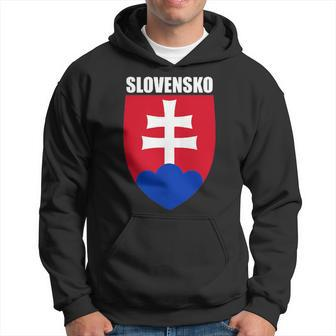Slovensko Slovakian Coat Of Arms Souvenir Slovak Republic Hoodie - Monsterry