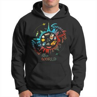 Snacking Around The World Fastfood Travel For Food Lover Hoodie | Mazezy UK