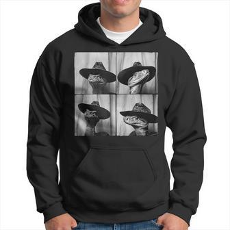 Snake In Cowboy Hat Animal Photobooth Snake Owner Hoodie - Thegiftio UK