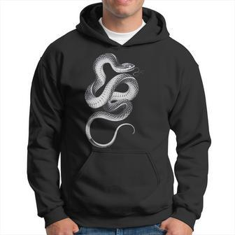 Snake Serpent Cobra Coil Blackwork Hoodie - Thegiftio UK