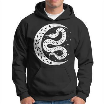 Snake Stars Sky Half Moon Herpetologist Reptile Lover Hoodie - Monsterry