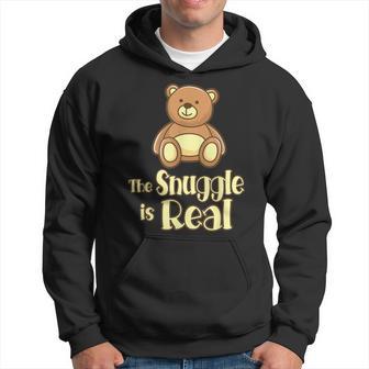 The Snuggle Is Real Cute Teddy Bear Hoodie - Monsterry