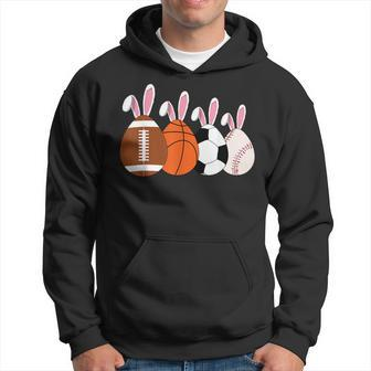 Soccer Basketball Baseball Football Sports Easter Rabbits Hoodie | Mazezy CA