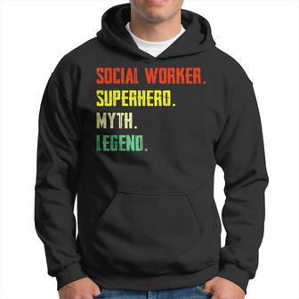 Social Worker Superhero Myth Legend Social Worker Hoodie - Monsterry CA