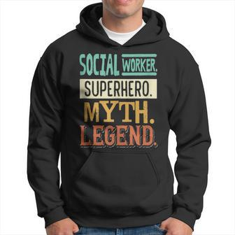 Social Worker Superhero Myth Legend Social Working Work Hoodie - Monsterry AU