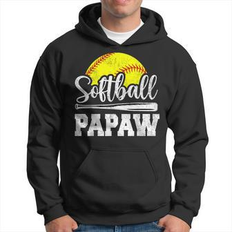 Softball Papaw Softball Player Game Day Father's Day Hoodie - Seseable