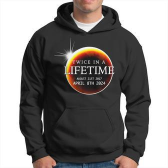 Solar Eclipse 040824 Twice In A Lifetime Moon Phases Hoodie - Monsterry AU