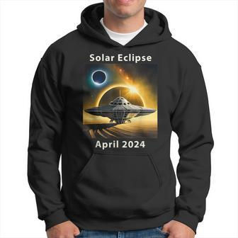 Solar Eclipse 2024 April Ufo Flying Saucer Spaceship 4824 Hoodie | Mazezy