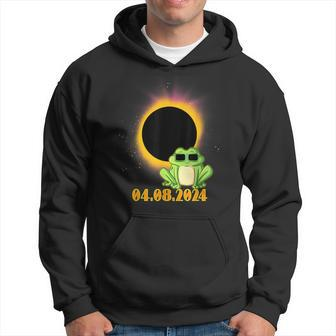 Solar Eclipse 2024 Frog Wearing Solar Eclipse Glasses Hoodie | Mazezy