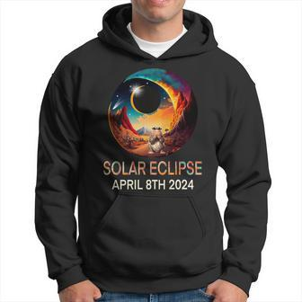 Solar Eclipse 2024 Hippo Wearing Solar Eclipse Glasses Hoodie - Monsterry DE
