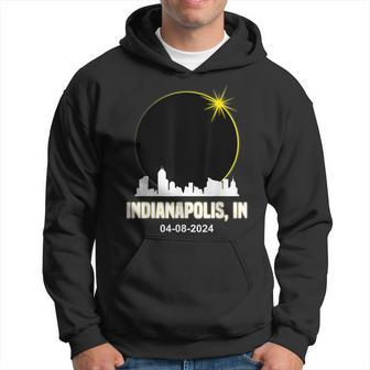 Solar Eclipse 2024 Indianapolis Skyline Indiana Eclipse Hoodie - Monsterry UK
