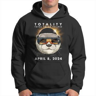 Solar Eclipse 2024 Otter Wearing Eclipse Glasses Hoodie | Mazezy