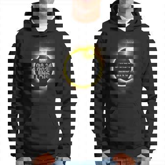 Solar Eclipse 2024 State Illinois Total Solar Eclipse States Hoodie - Thegiftio