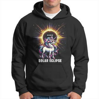 Solar Eclipse 2024 Total Eclipse April 8Th 24 Unicorn Hoodie - Seseable