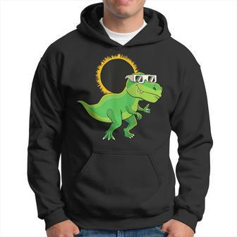 Solar Eclipse 2024 Totality Rawrsome Dinosaur T-Rex Hoodie - Seseable