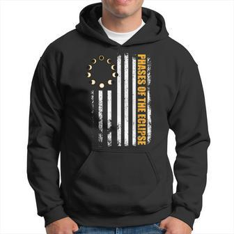 Solar Eclipse 2024 Usa Flag Phases Of The Solar Eclipse Hoodie - Seseable