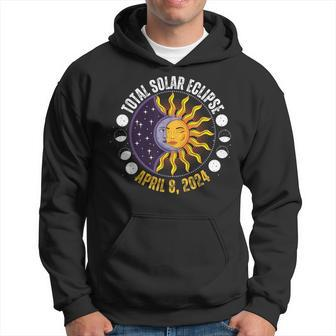 Solar Eclipse 8-4-2024 Eclipse With Sun Crescent Moon Hoodie - Monsterry CA