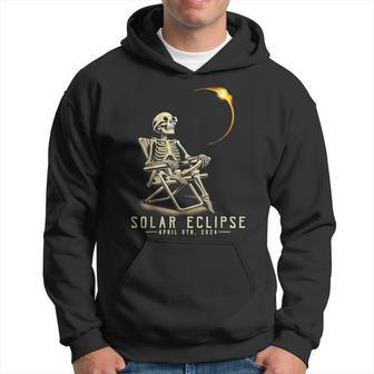 Solar Eclipse April 8 2024 Skeleton Solar Eclipse Glasses Hoodie - Monsterry UK