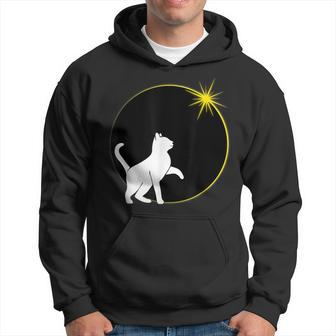Solar Eclipse Cat 2024 Cat Lover Total Solar Eclipse Hoodie - Seseable