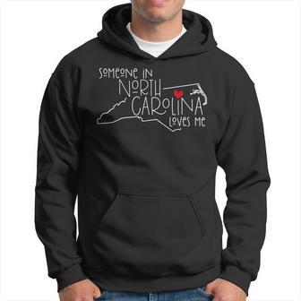 Someone In North Carolina Loves Me State Map Hoodie - Monsterry DE