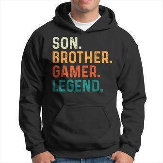 Son Brother Gamer Legend Gaming Hoodie - Seseable