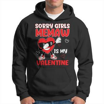 Sorry Girls Memaw Is My Valentine Toddler Valentines Boys Hoodie | Mazezy