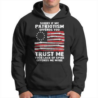 Sorry If My Patriotism Offend You Gun Rights Betsy Ross Flag Hoodie - Monsterry UK