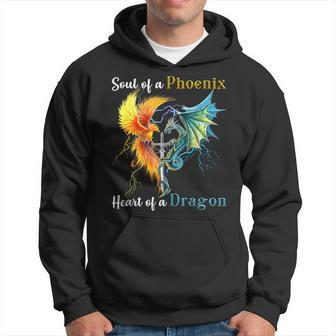 Soul Of A Phoenix Heart Of A Dragon Hoodie | Mazezy