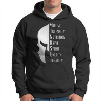 Spartan Mindset Motivational Inspirational Quote Graphic Hoodie - Seseable