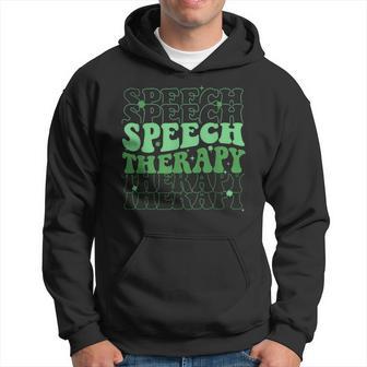 Speech Therapy Retro St Patrick's Day Slp Teacher Hoodie - Monsterry