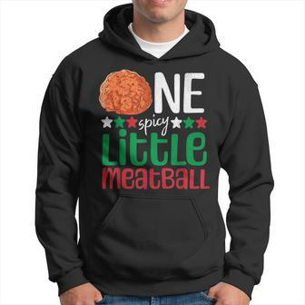 Spicy Little Meatball Italian 1St Birthday 1 Year Old Party Hoodie - Monsterry