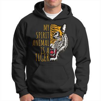My Spirit Animal Is A Roaring Tiger Awesome Scary By Asj Hoodie - Thegiftio UK