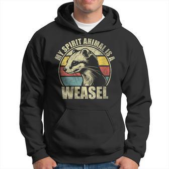 My Spirit Animal Is A Weasel Vintage Weasel Lover Hoodie - Monsterry DE