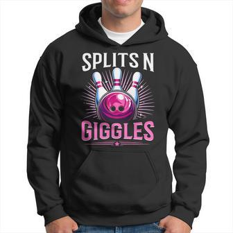 Splits 'N Giggles Bowling Team Bowler Sports Player Hoodie | Mazezy