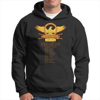 Spqr Ancient Rome Scipio Africanus World Tour Hoodie - Monsterry CA