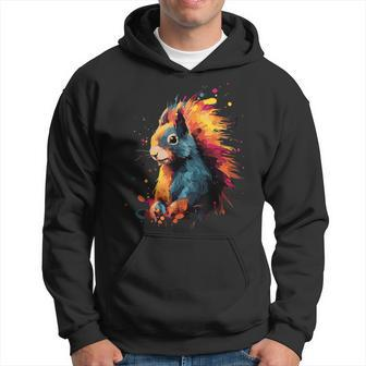 Squirrel Colourful Hoodie - Seseable